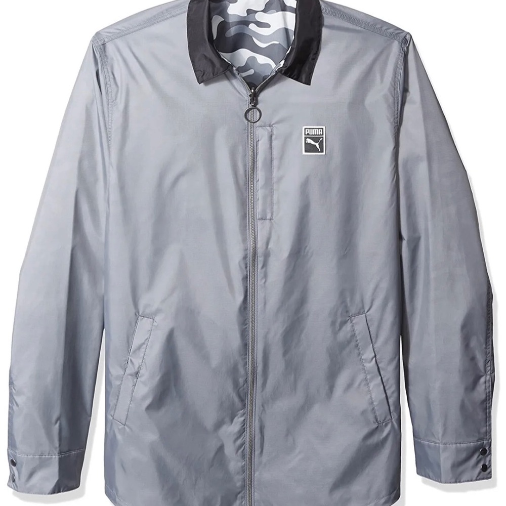 PUMA Men’s Elemental Jacket featuring a reversible silhouette for dual (Large)